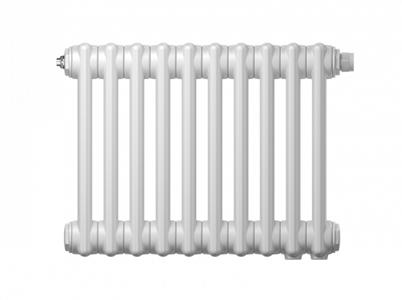 Радиатор трубчатый Zehnder Charleston Retrofit 2056, 10 сек.1/2 бок.подк. RAL9016 (кроншт.в компл)